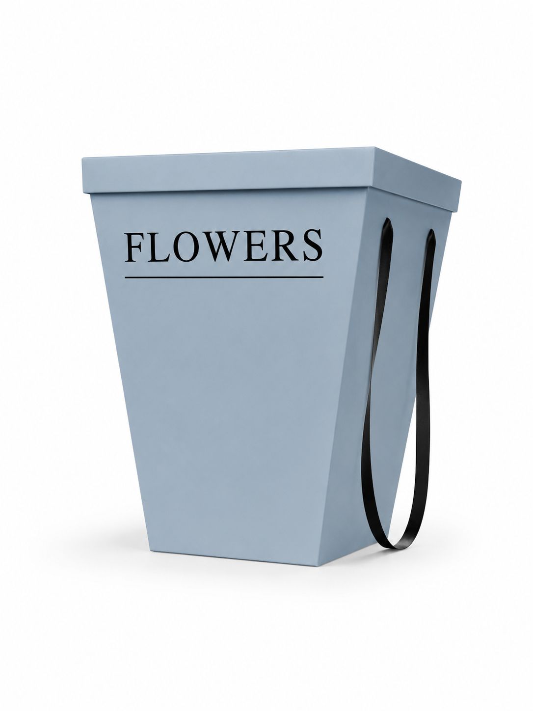 Flower bag with lid Lt blue