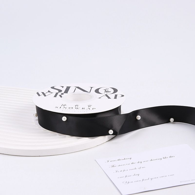 Ribbon with Pearls 171 Black