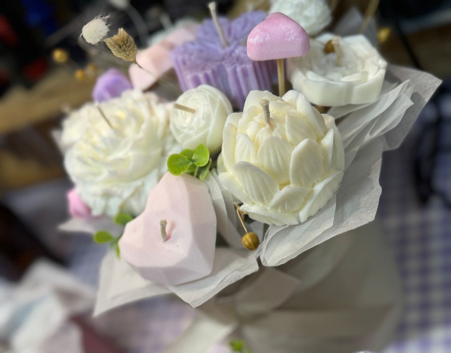 Duży bukiet woskowy