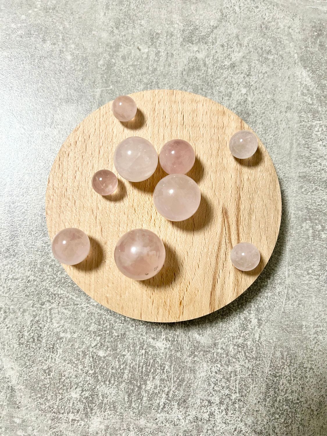 mini sfera in quarzo rosa qualità AAA scarlettreadingtarot