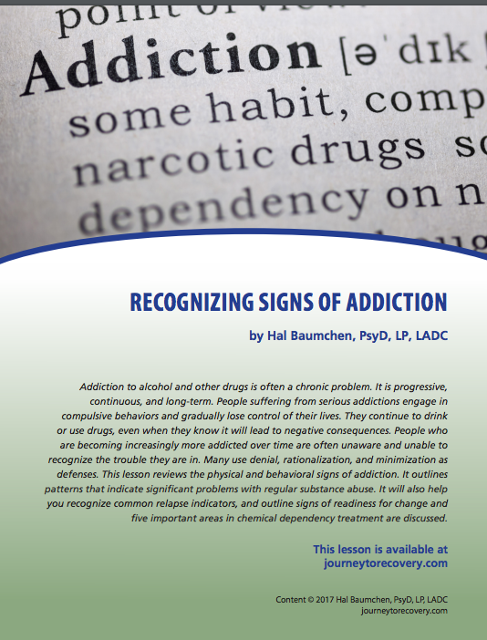 Recognizing Signs of Addiction