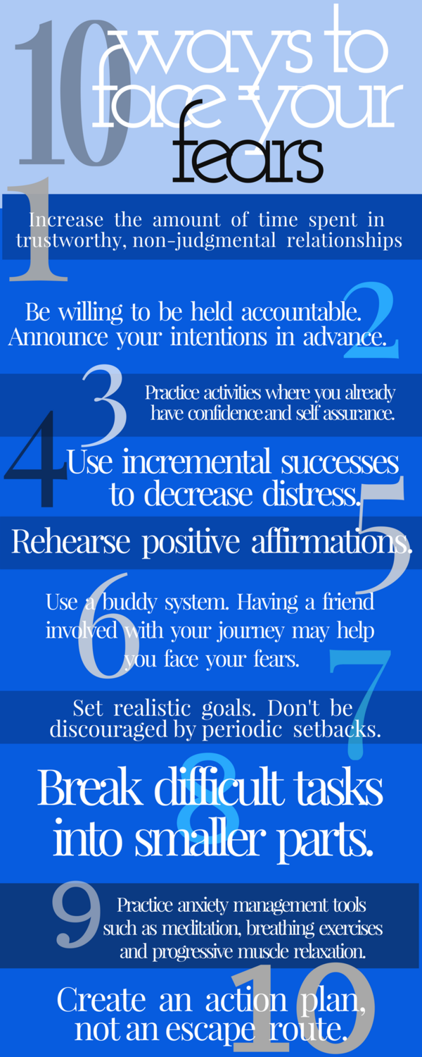 10 Ways to Face Your Fears Infographic