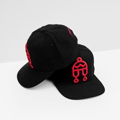 Peruvian Brothers Hat - Black Hat with Red Chullo Logo