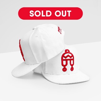 Peruvian Brothers Hat -White Hat with Red Chullo Logo
