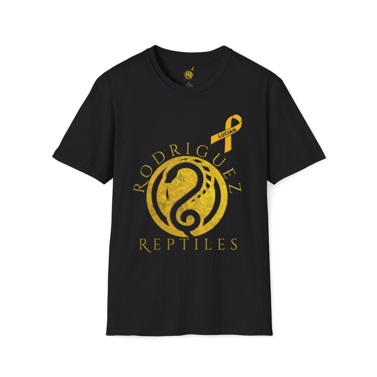 Rodriguez Reptiles Unisex Softstyle T-Shirt , Sizes: XS, Colors: Black