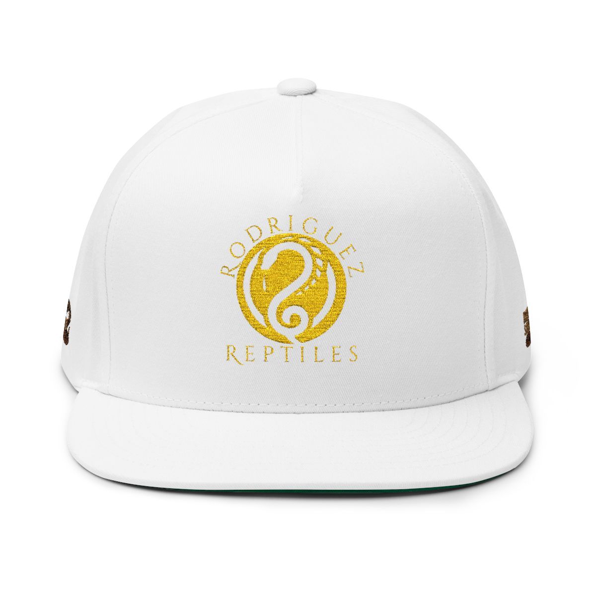 Flat Bill Cap (Embroidery), Hat sizes: One size, Yupoong Colors: White