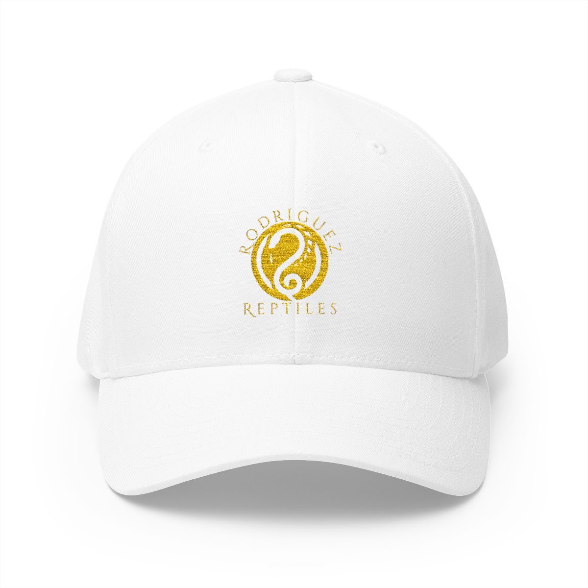 Closed-Back Structured Cap (Embroidery), Color: White, Hat sizes: S/M
