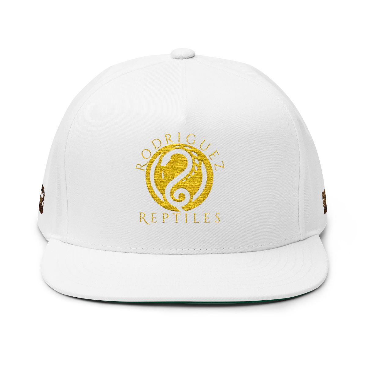 Flat Bill Cap (Embroidery), Hat sizes: One size, Yupoong Colors: White