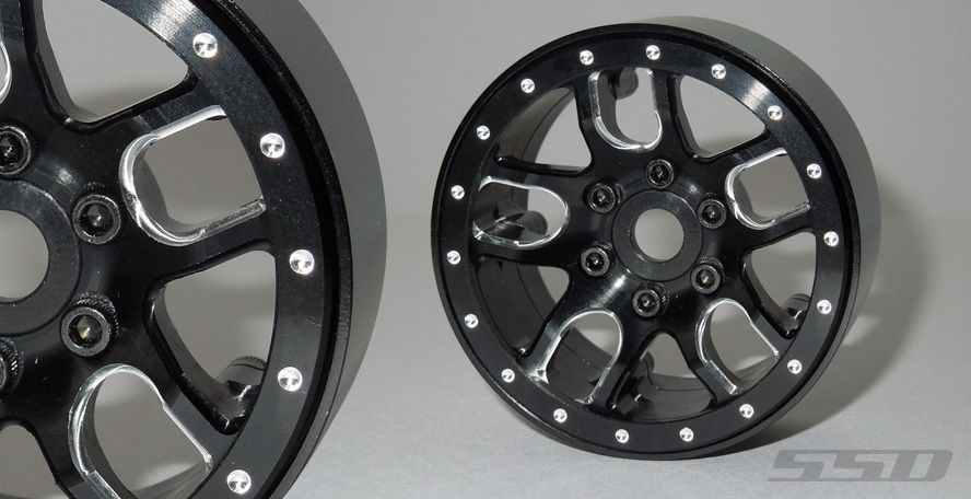 SSD 1.9&quot; Double Time Beadlock Wheels (2) (Black) SSD00142