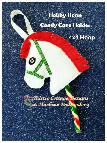 Hobby Horse Candy Cane Holder 4x4