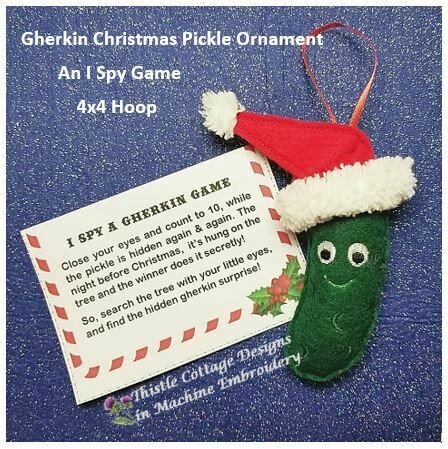 Christmas Pickle Gherkin &amp; I Spy Game