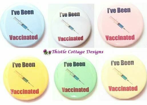 &quot;I&#39;ve Been Vaccinated&quot; Button Pin Set of 6