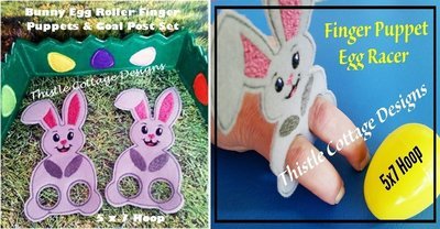 Bunny Egg Roller Puppets &amp; Goal Post Set