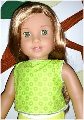Sleeveless Shirt ITH 18&quot; Dolls (DIY DOLL CLOTHES BLANK)