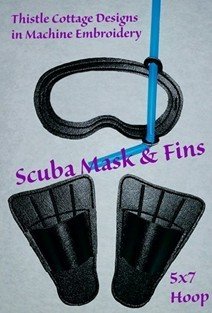 Scuba Mask and Swim Fins for 18&quot; Dolls
