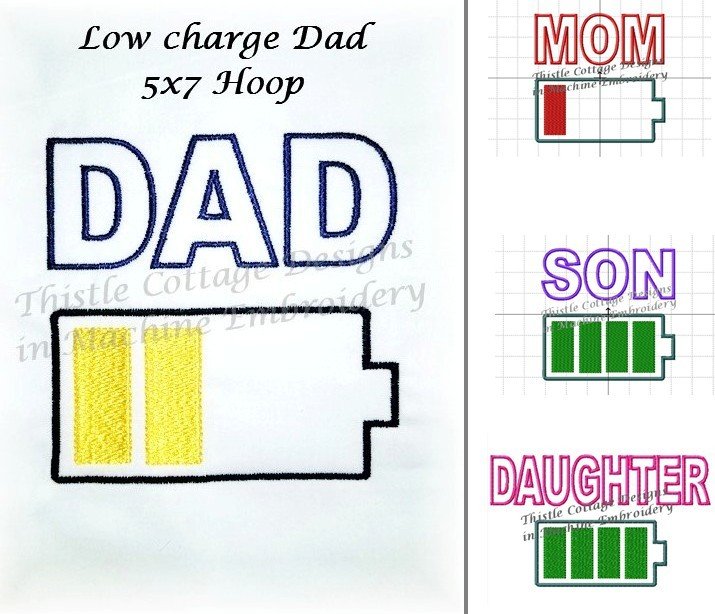 Charging Battery Family 5x7
