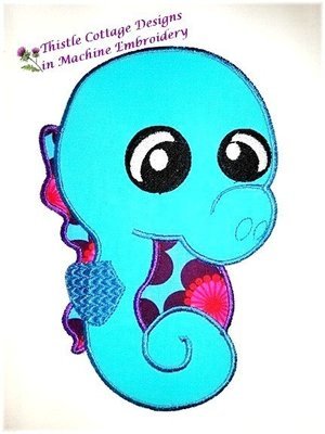 Seahorse Applique 5x7