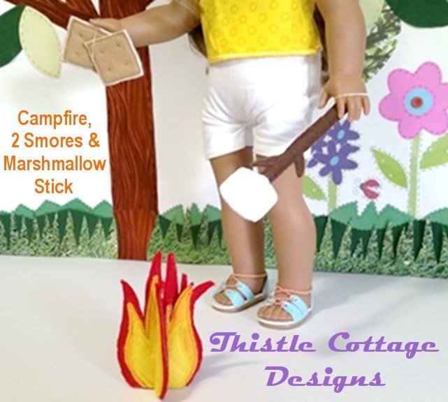 Campfire Set for 18&quot; Dolls  ITH  5x7