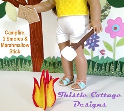 Campfire Set for 18&quot; Dolls  ITH  5x7