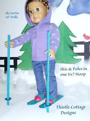 4 pc. Skis and Ski Pole Accessories Set  ITH for 18&quot; Dolls