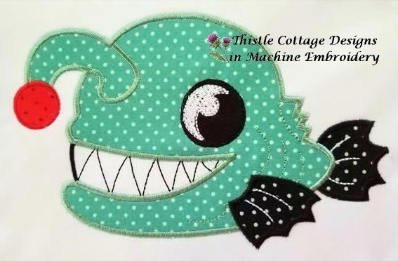 Angler Fish Applique 5x7
