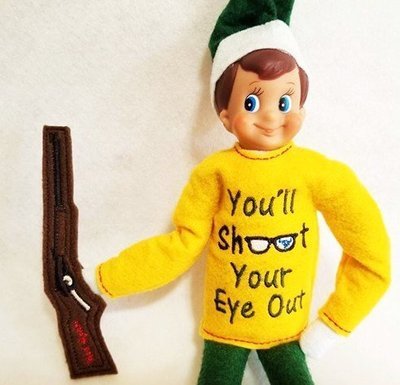 Red Ryder BB Gun Elf Sweater &amp; Mitten Set