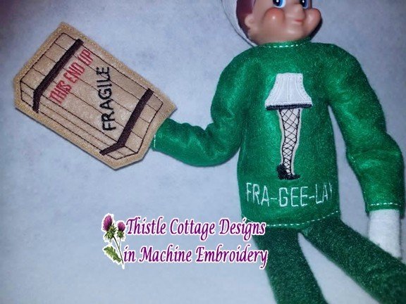 Leg Lamp FRA-GEE-LAY Elf Sweater &amp; Mitten Set