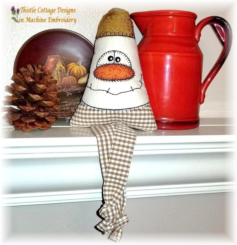 Primitive Candy Corn Shelf Sitter: Dandy Candy ITH 5x7