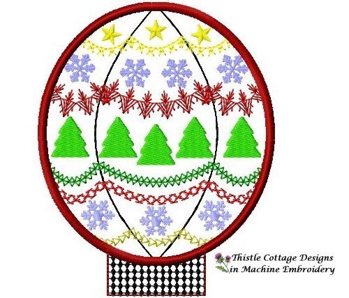 Christmas Hot Air Balloon Ornament
