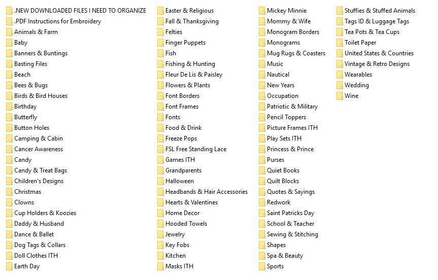 Embroidery File Organization Tool