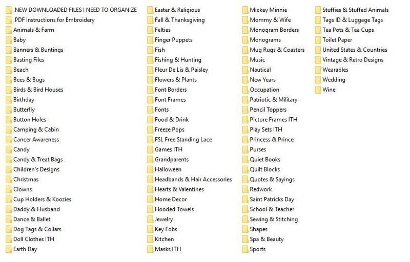 Embroidery File Organization Tool