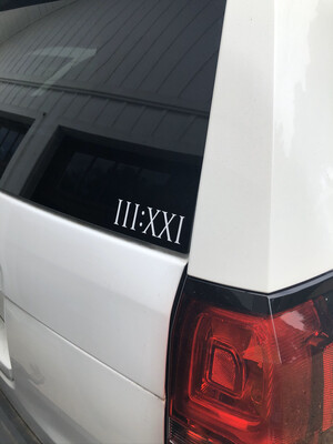 Roman Numerals Decal (3:21)