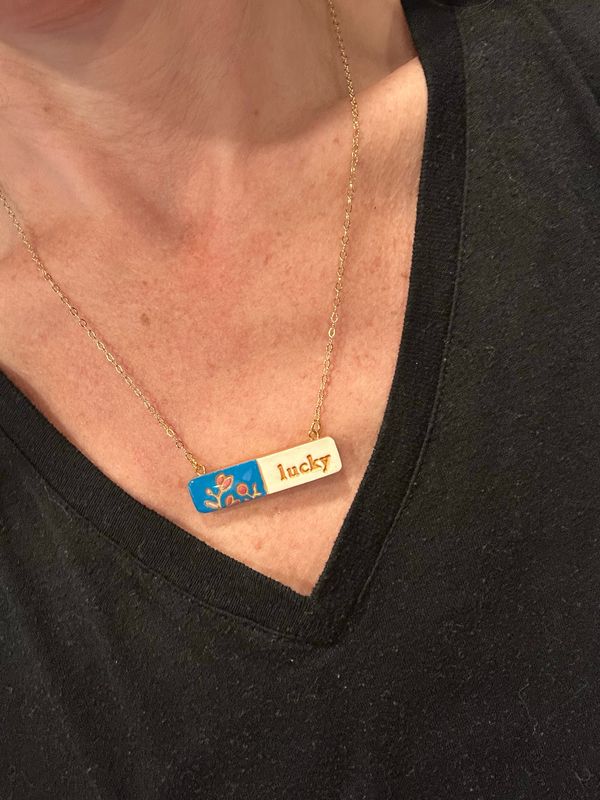 Lucky/Tulip Bar Necklace