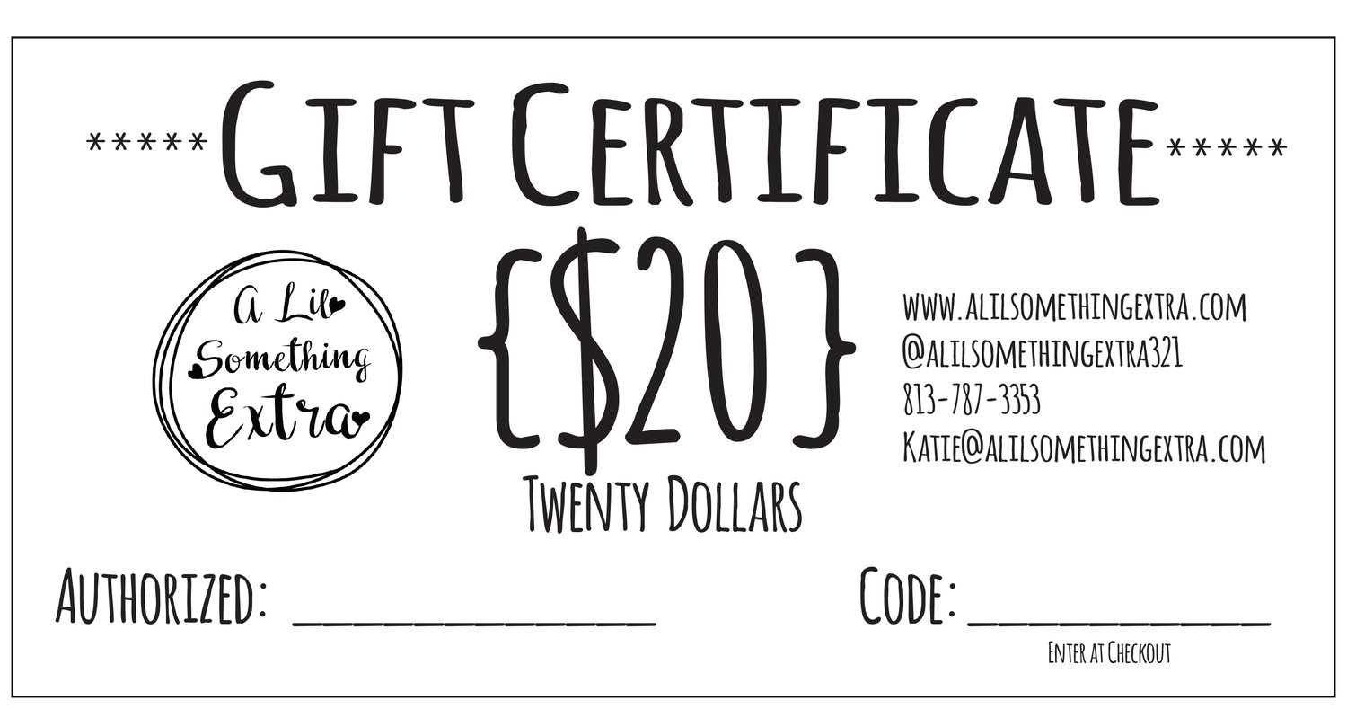 Gift Certificates