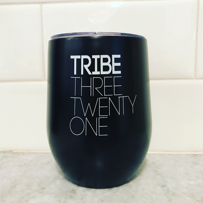 Tribe Three Twenty One Matte Black Stainless Wine/Coffee Travel Cup