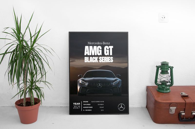 Mercedes-Benz AMG GT Black Series Постер (2021)