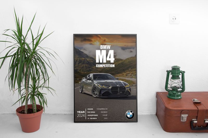 BMW M4 Competition Постер (2024)