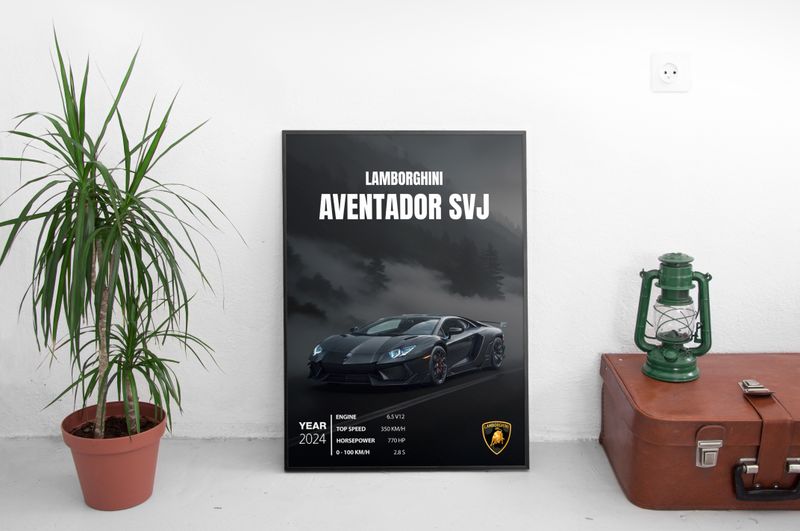 Lamborghini AVENDATOR SVJ Постер (2024)