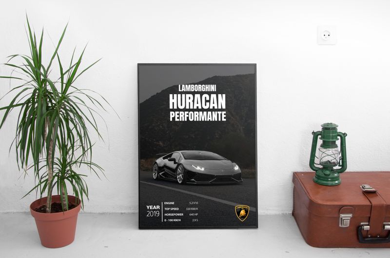 Lamborghini HURACAN Performante Постер (2019)