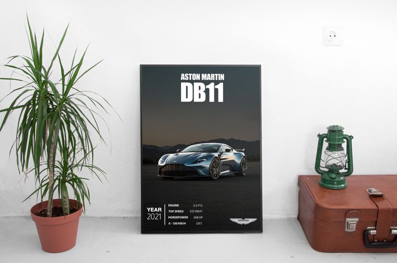 Aston Martin DB11 Автомобилен Постер (2021)