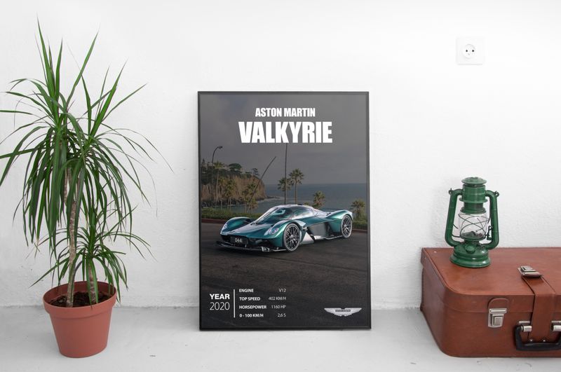 Aston Martin Valkyrie Автомобилен Постер (2020)