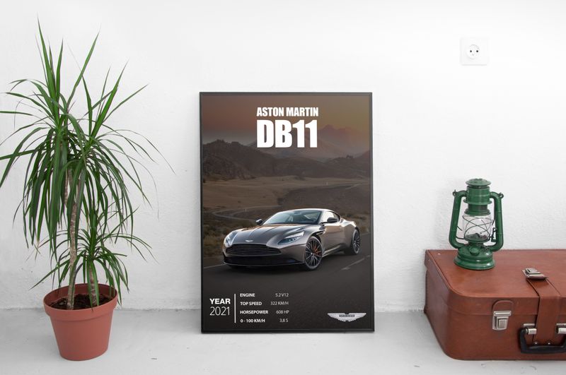 Aston Martin DB11 Автомобилен Постер (2021)