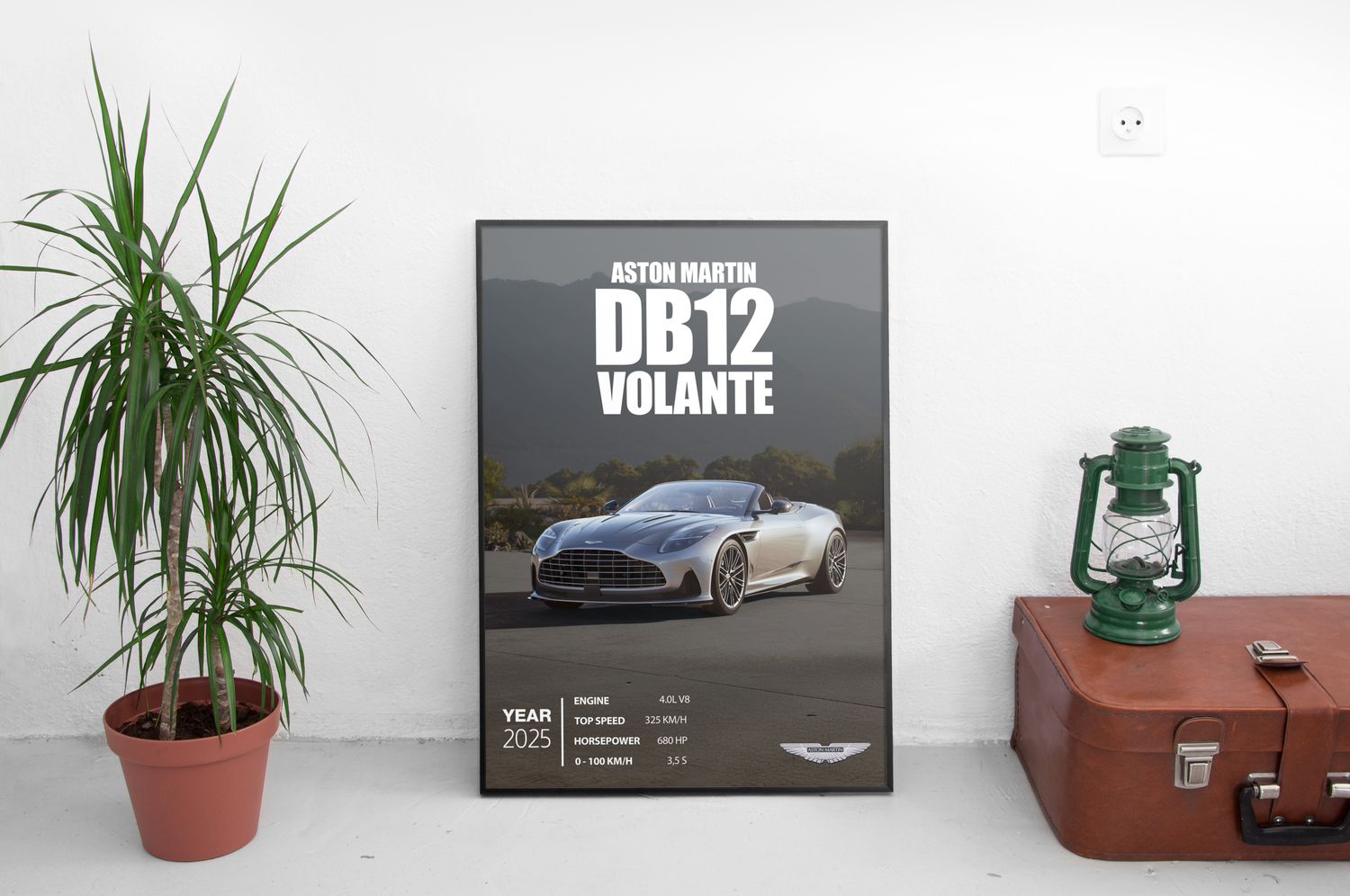 Aston Martin DB12 Volante Автомобилен Постер (2025)
