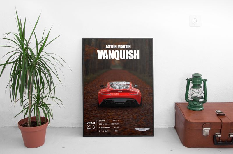 Aston Martin Vanquish Постер (2018)