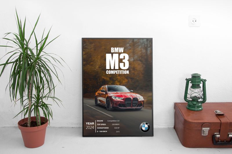 BMW M3 Competition Постер (2024)