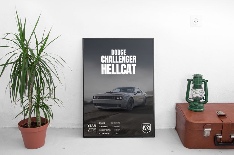 Dodge Challenger Постер (2018)