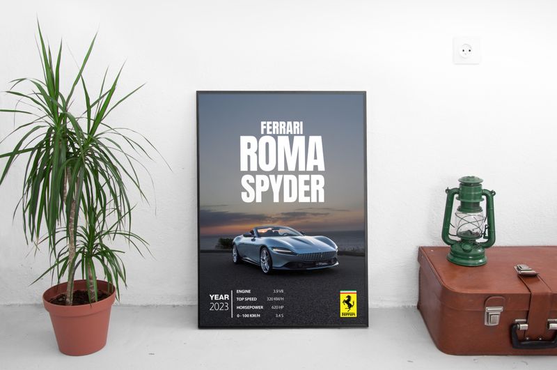 Ferrari Roma Spyder Постер (2023)
