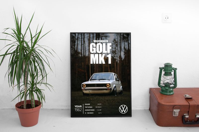 Volskwagen Golf MK1 Постер (1982)