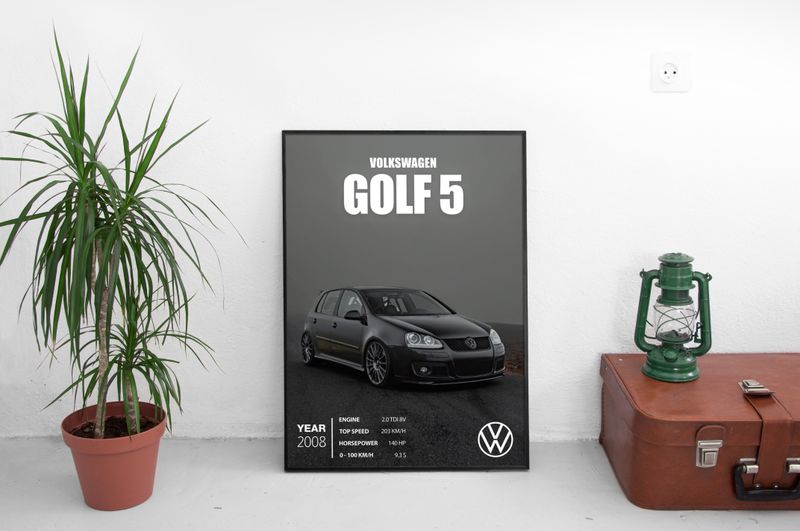 Volskwagen Golf 5 Постер (2008)