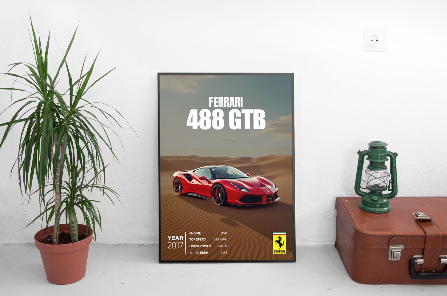 Ferrari 488 GTB Постер (2017)